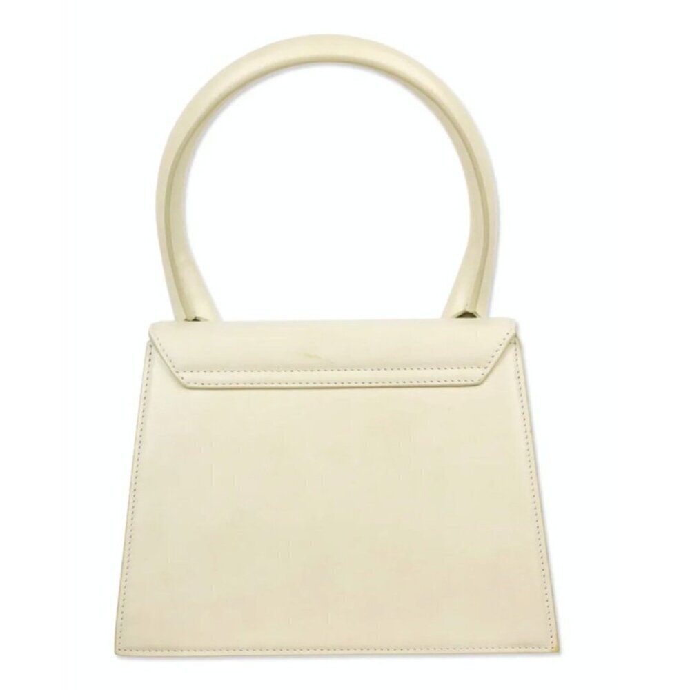 Jacquemus Le Grand Chiquito Top Handle Bag Crossbody Ivory Calf Leather Dust Bag - Picture 3 of 11